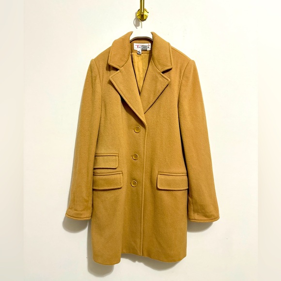 Camel Pea Coat By Talbots Size 8 - Picture 2 of 8